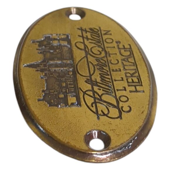 Biltmore Estate Heritage Collection Logo Nameplate Plaque Badges Emblem Brass - Picture 3 of 6